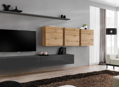 Designer sideboard wooden furniture complete 7-piece wall cabinet living room furniture