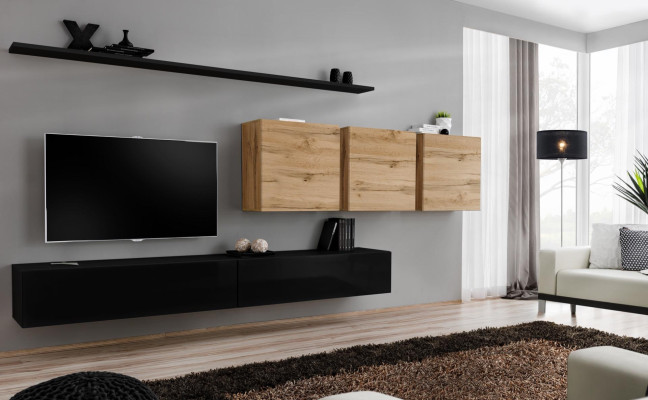 Complete Set 7-piece TV lowboard sideboard Living room furniture Modern Furnishings