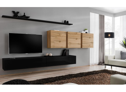 Complete Set 7-piece TV lowboard sideboard Living room furniture Modern Furnishings