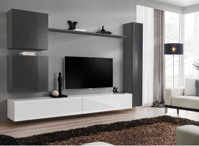 Gray wall cabinet wooden furniture modern wardrobe sideboard wall cabinet new