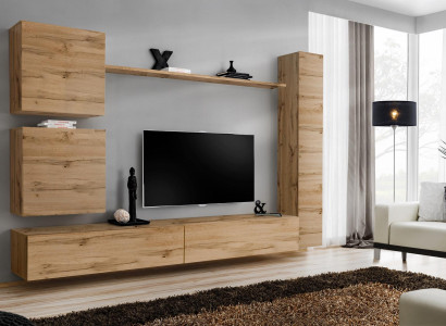 Wall cabinet Modern Wall unit Brown Wooden furniture Living room furniture Designer