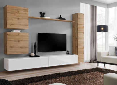 Living room furniture Wall unit Designer Wall Shelf TV lowboard Sideboard wooden furniture