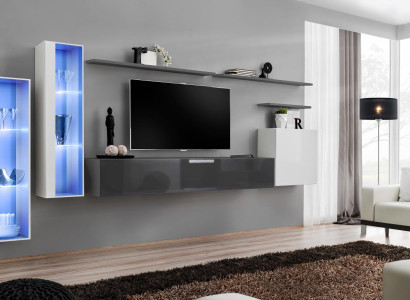 Wall unit Designer Complete Set Luxury Furniture new 3x wall cabinet Furniture Suite