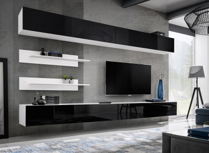 Wall cabinet living room tv stand luxury wall unit wooden furniture new modern