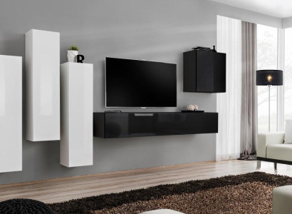 Living room wall cabinet luxury suite TV lowboard modern furniture wood designer