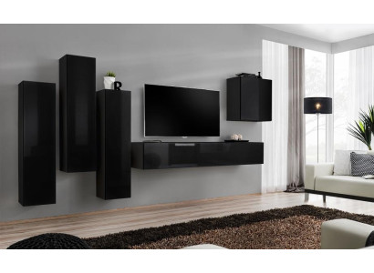 Wall unit set 5 pieces. TV lowboard Living room TV cabinet wall cabinet Suite Group new