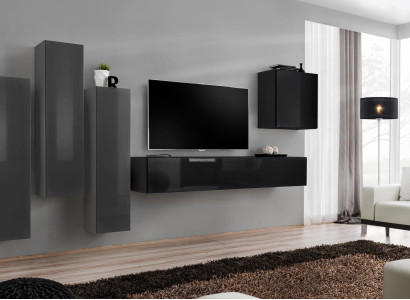 Design Wall unit TV stand 3x wall cabinet sideboard wardrobe luxury furniture