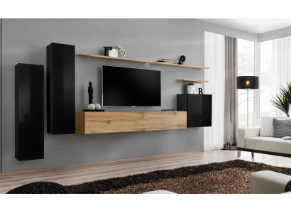 Complete e 7-piece wall cabinet Wall unit Living room Luxury Furnishings Modern Furniture