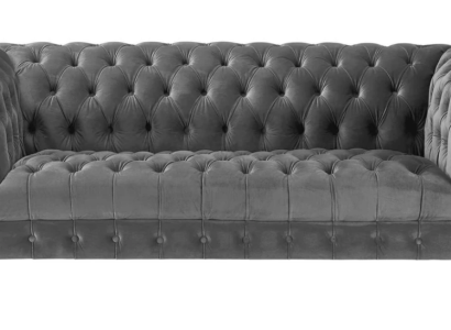 Gray Three Seater Fabric Chesterfield Design Couches Upholstery Sofas new Creative