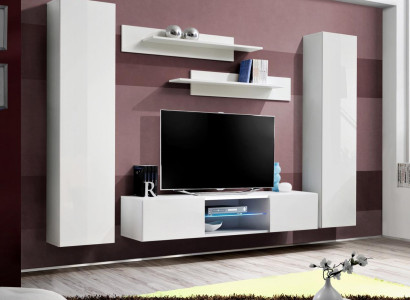 Suite Wall unit Hanging Wardrobe Complete Living room wall cabinet TV lowboard