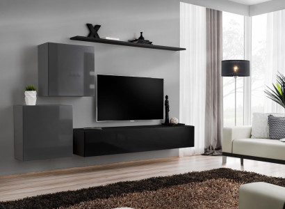 Wall unit Hanging Wardrobe Modern Design Living room Luxury Furniture Wall Shelves