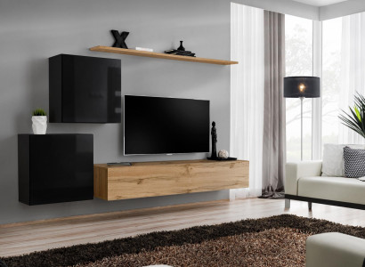 Modern new Wall unit Sideboard Brown Designer Living room Furniture Wood wall cabinet