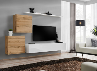 Living room Set 4-piece Wall shelf Sideboard Wall unit 2x wall cabinet Design new