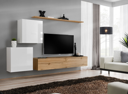 Modern wall unit living room designer sideboard TV stand 4 pieces. new