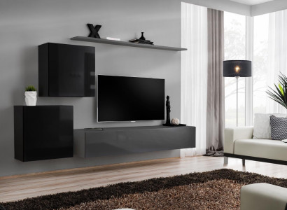Living room furniture Set Designer Wall unit Sideboard 2x wall cabinet 4-piece Designer new