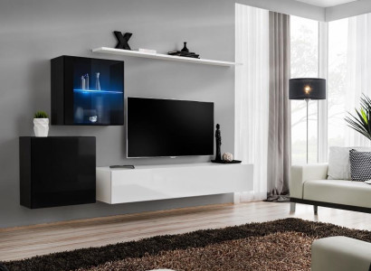 Living room furniture Designer Modern Wall unit 260cm Luxury Sideboard Suite
