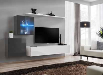 Luxury Set Modern Wall unit Living room furniture Wall Shelf Furniture TV Lowboard Suite