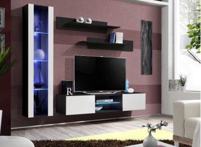 Luxury Wall unit Furnishings Hanging Display case Living room Designer Suite Wall Shelves