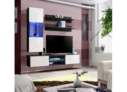 Designer Wall unit Modern TV Lowboard Hanging Display case Wall shelves Living room furniture