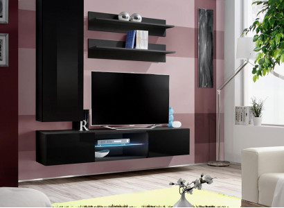 Suite Wall unit Luxury Set Living room furniture Wall cabinet Wall shelves Wardrobe new
