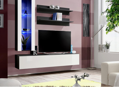 Living room Wall unit Wall shelf TV Wardrobe Hanging Display case Shelf Wood Furniture new