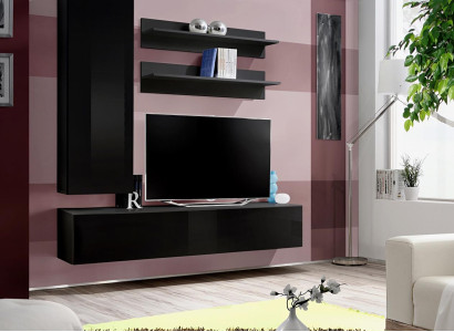Luxury Modern Wall unit Lowboard wall cabinet Living room wooden furniture 4 pieces. new