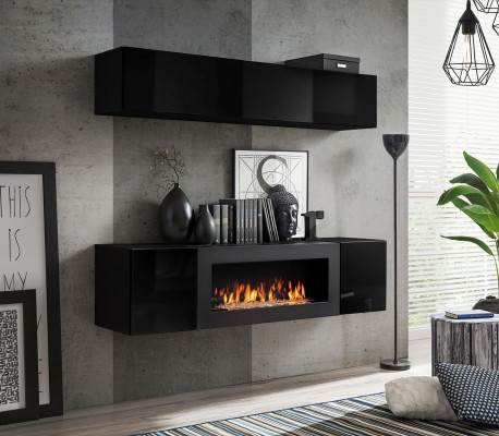 Wall unit complete 2 pieces. Sideboard Luxury High Gloss Furnishings Modern Designer