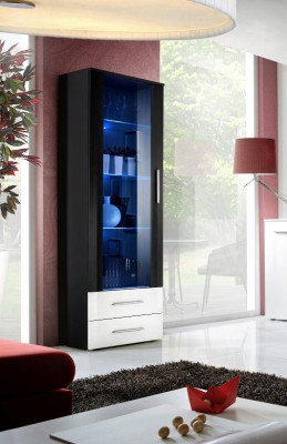 Black Display case Furnishings new Designer Furniture High Gloss Living room Modern