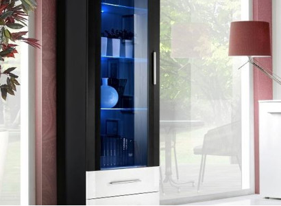 Black Display case Furnishings new Designer Furniture High Gloss Living room Modern