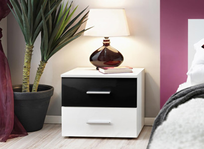 Bedside table White Modern Furnishings Bedroom Side table Luxury Wood Furniture