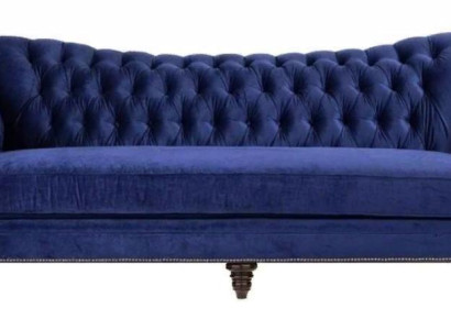 Blue e Chesterfield Living room Modern Design Couches Sofa Designer Furniture Fabric