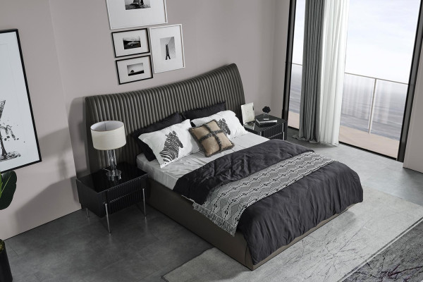 Modern Bedroom Set Designer Double bed 2x Bedside tables Wardrobe