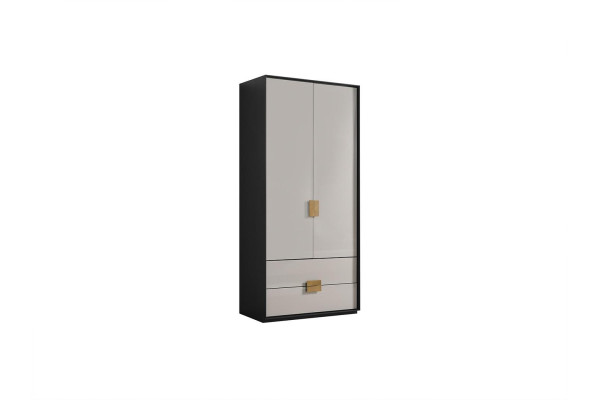 Black-White Bedroom Wardrobe Modern 6-Door Wardrobe