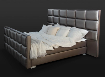 Gray Double bed Modern Bedroom Beds Elegant Leather Beds new