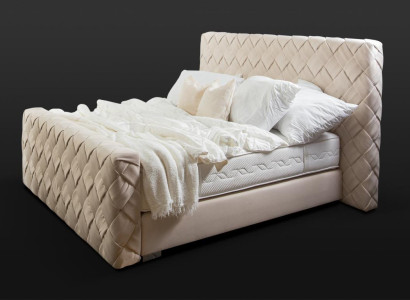 Beige Double bed Modern Bedroom Furniture Luxury Stylish Fabric Bed