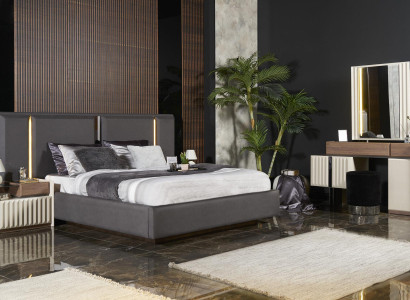 Complete Bedroom Furniture Set Bed 2x Bedside table Dressing table Mirror 5pcs new