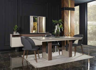 Suite Wood Furniture Sets Dining set Dining room Suite 4x Chair Set Chairs new