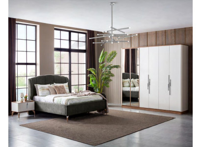 Bed Gray Double Beds Modern Bed frame Luxury Design Bed Frame Wood new