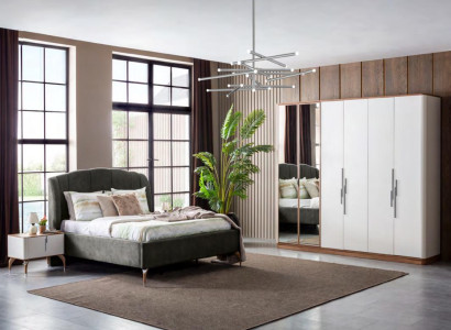 Bed Gray Double Beds Modern Bed frame Luxury Design Bed Frame Wood new