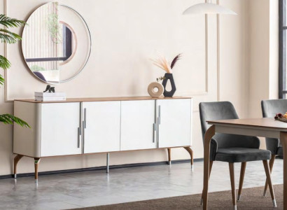 Dining room Chest of drawers Sideboard with Mirror Modern new Luxury Chests of drawers Wood Design