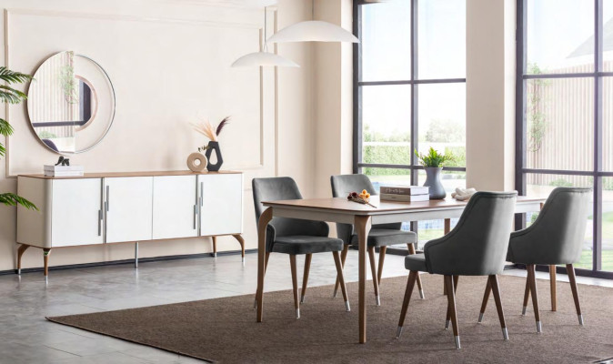 Dining room Chest of drawers Sideboard with Mirror Modern new Luxury Chests of drawers Wood Design