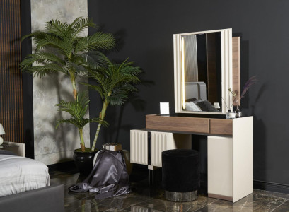 Modern Design White Dressing table with Mirror Luxury Bedroom Furniture 2pcs new