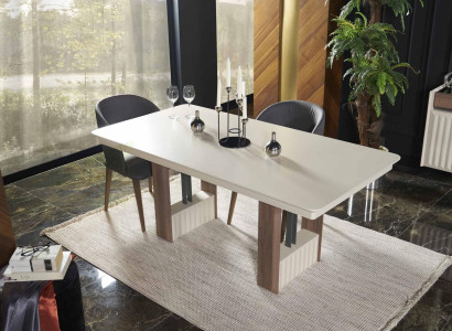 Modern Beige Luxury Dining table Kitchen table Rectangular Dining room table Table new