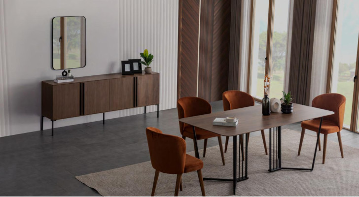 Dining room Chest of drawers Sideboard with Mirror Modern new Luxury Chests of drawers Wood Design