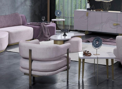 Fabric Sofas Sofa Set Large Living Landscape Pink Set 3 Piece Sofa Modern