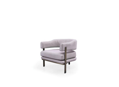 Armchair Single Seater Fabric Living room Modern Gray Upholstery Seater Seat