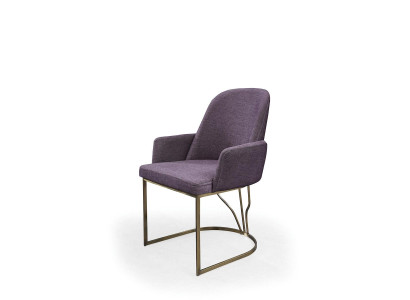 Kitchen chair Chair Dining room chair Recliner Modern Metal Fabric Purple