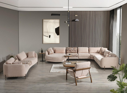 Set 5-piece suite sofa U-shape sofa four-seat furniture armchair luxury furnishings