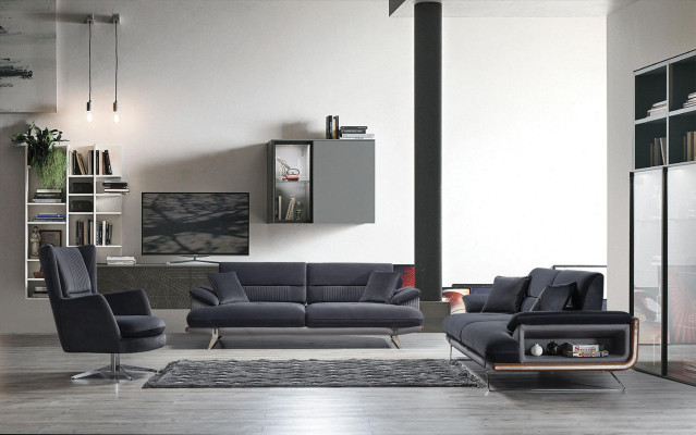 Sofa set Living room 2x Sofa Three-seater Couch Upholstered furniture Luxury Furnishings