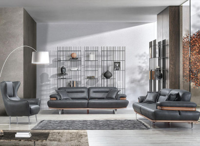 Designer Living room Set 3-piece Three-seater Sofa Furnishings Modern Armchair